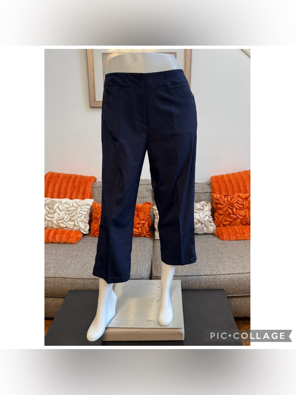 Tail Navy Blue Women's Classic 23" Golf Capri Pants UPF 50